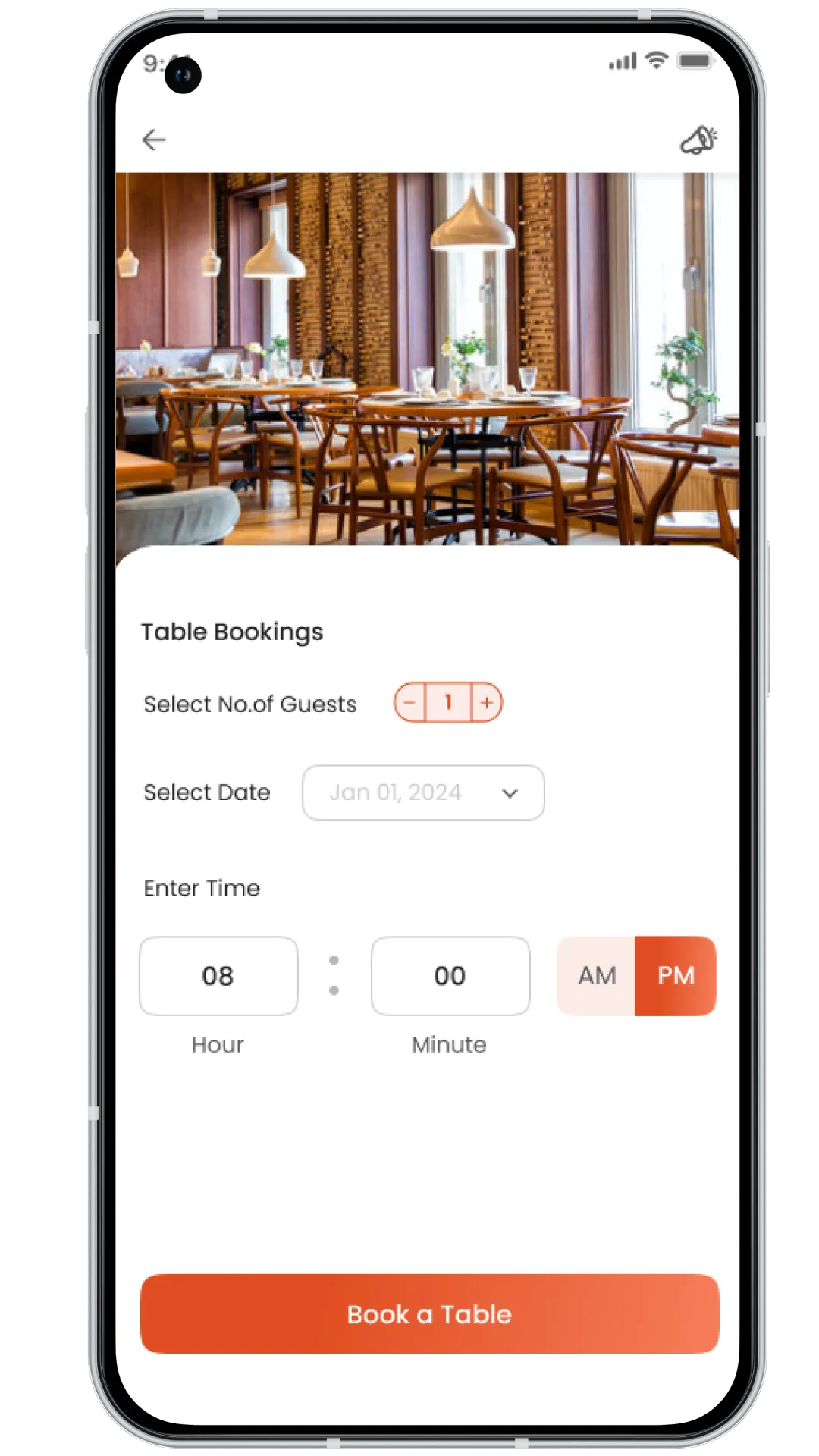 Grubhub Clone Restaurant table booking