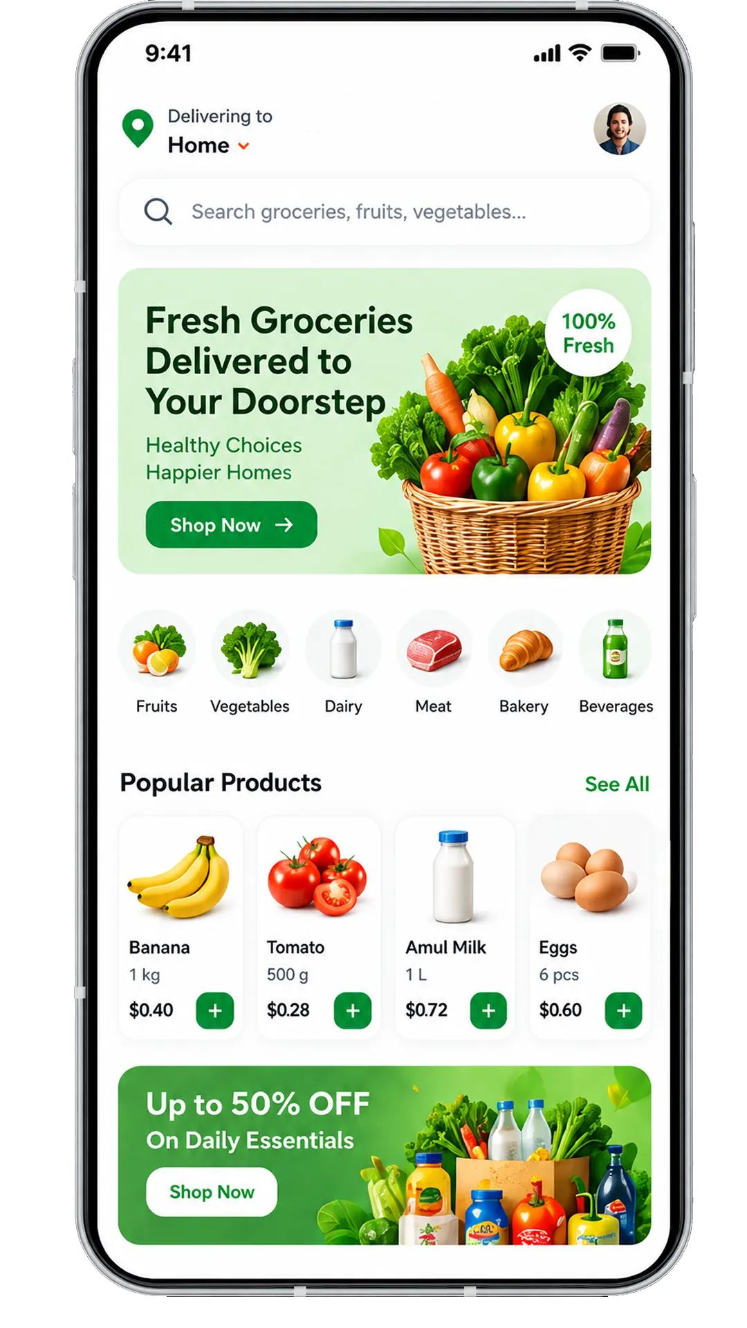 grocery Customer App