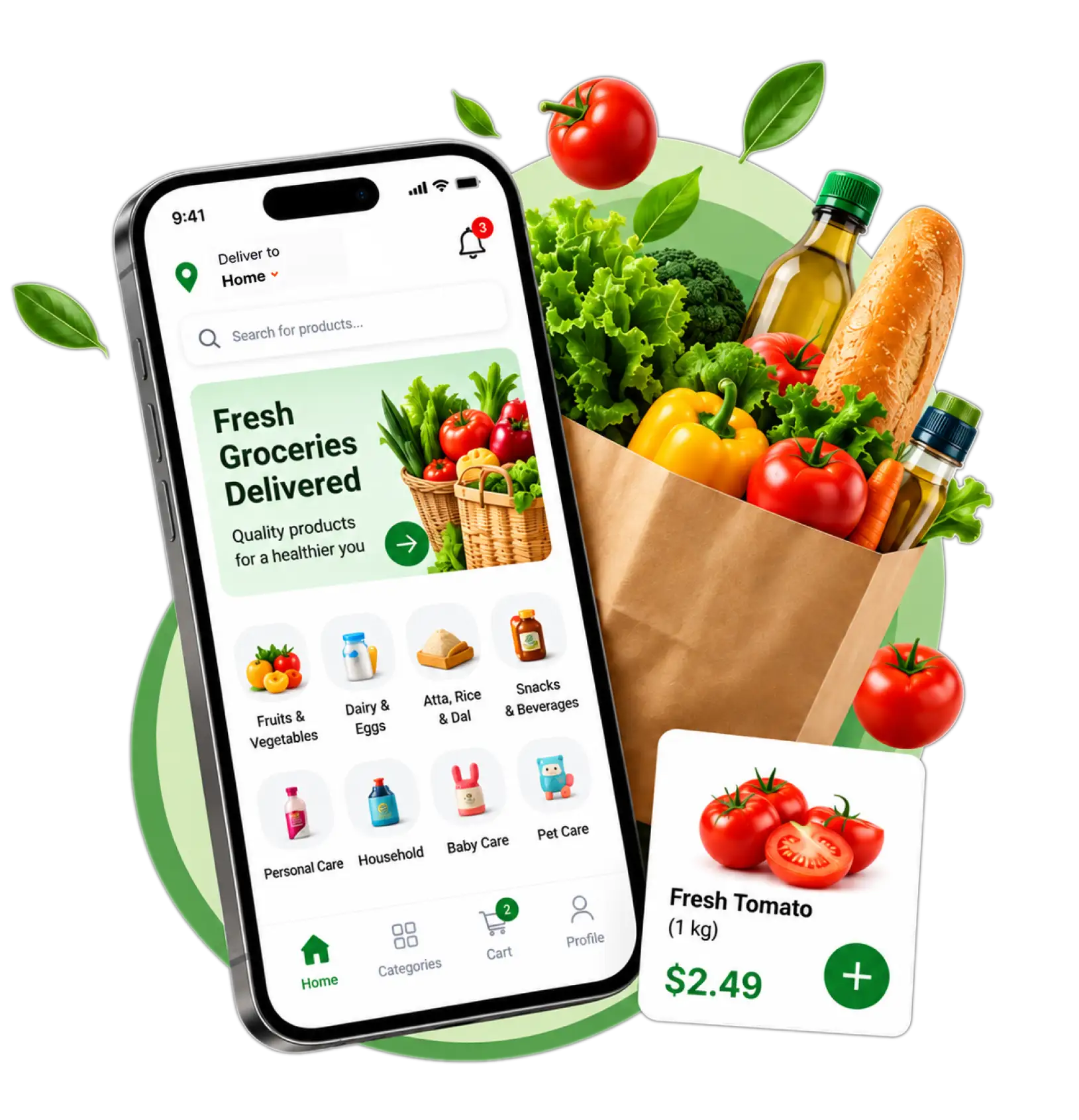 Grocery delivery app solution