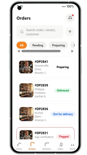 Alcohol Delivery App-admin