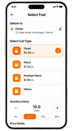 Fuel Delivery App Customer